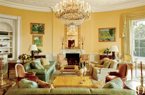 Yellow Oval Room decorated by Michael Smith Michael Smith interior designer for the Yellow Oval Room
