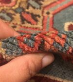Detailed 1 - Antique Persian Heriz Serapi Bakshaish Rug 49103
