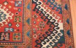 Antique Tribal Caucasian Borchalou Kazak Rug 49094 Lower Border Design Antique Tribal Caucasian Borchalou Kazak Rug 49094 Lower Border Design Nazmiyal