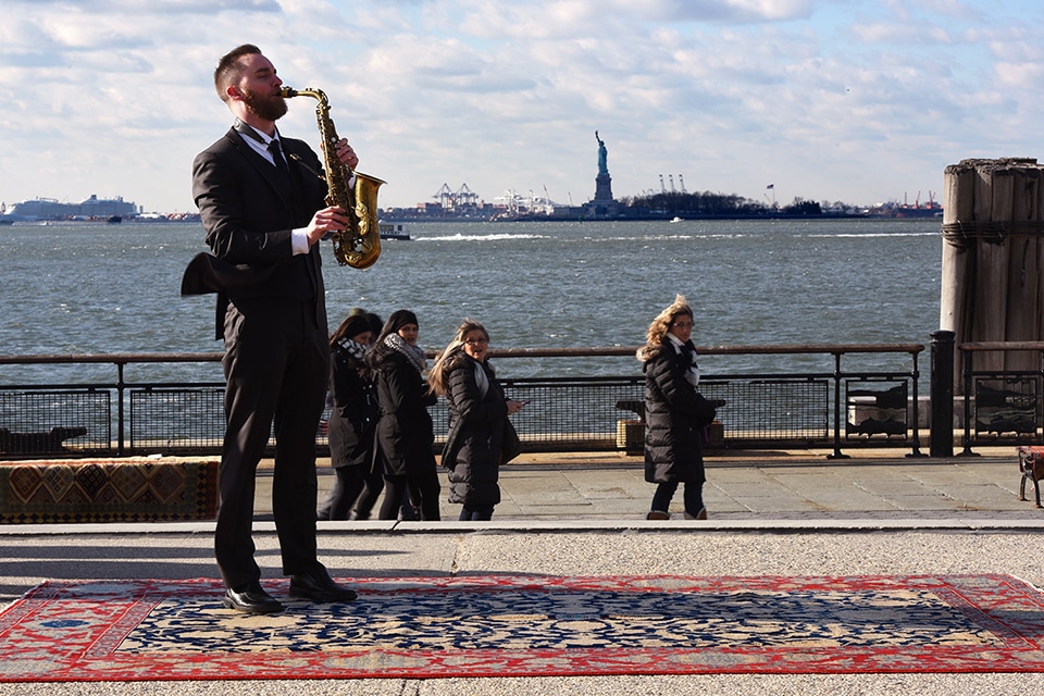 Nazmiyal Antique Rugs Loves NYC Statue Of Liberty With Antique Tabriz New York Nazmiyal Antique Rugs Loves NYC Statue Of Liberty