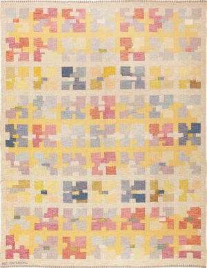 Room Size Agda Osterberg Vinatge Scandinavian Swedish Kilim Rug 49123 Nazmiyal