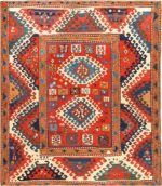 Antique Tribal Caucasian Borchalou Kazak Rug Antique Tribal Caucasian Borchalou Kazak Rug 49094 by Nazmiyal
