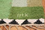 Vintage Scandinavian Swedish Rug by Ingrid Hellman Knafve 49114 Signature Initials Nazmiyal