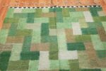 Vintage Scandinavian Swedish Rug by Ingrid Hellman Knafve 49114 Top Green Design Nazmiyal