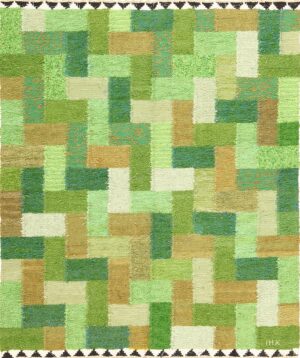 Vintage Scandinavian Swedish Rug by Ingrid Hellman Knafve 49114 Nazmiyal