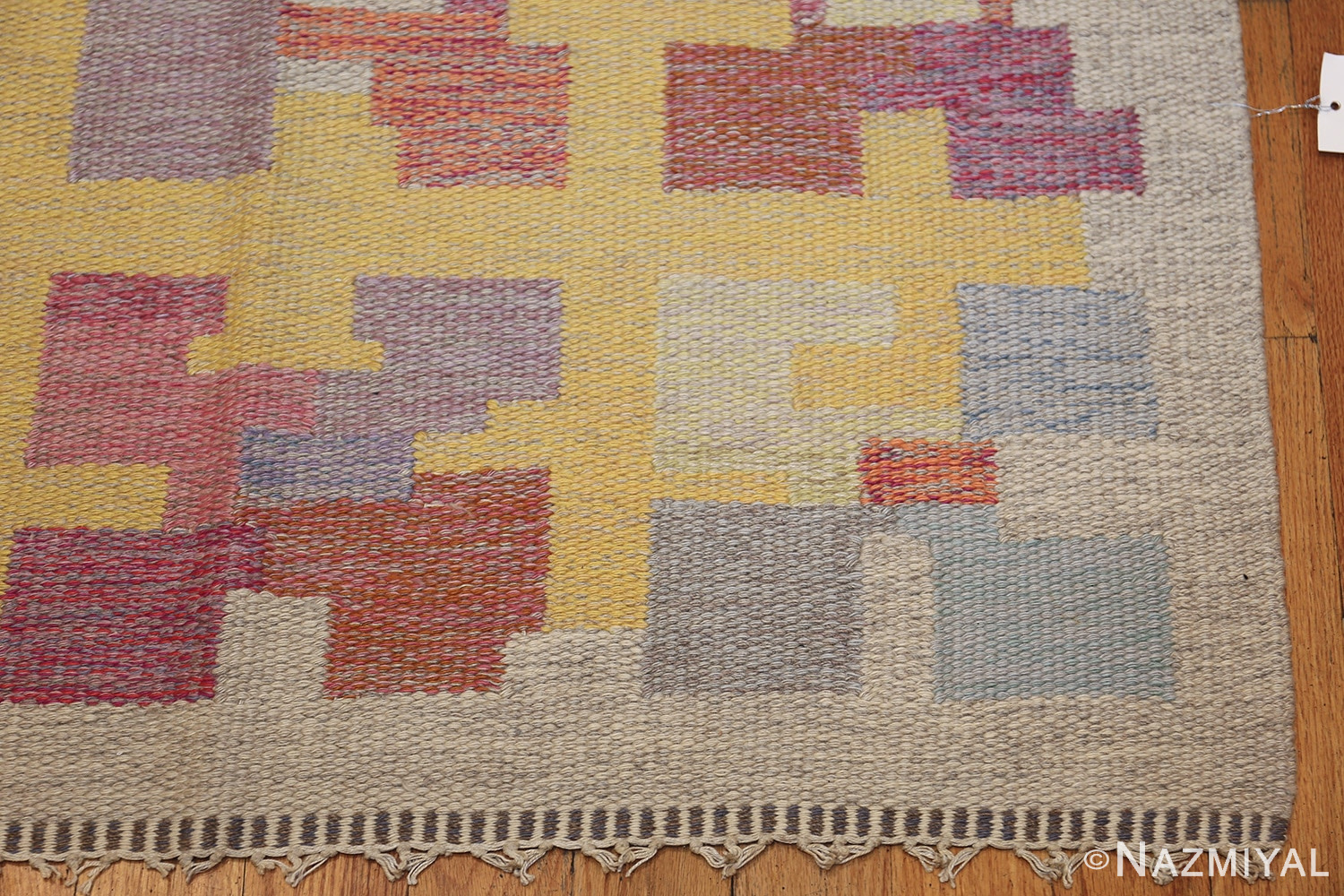 vintage scandinavian swedish kilim rug by agda osterberg 49123 corner Nazmiyal