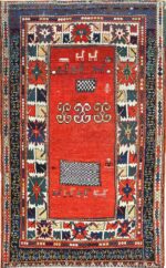 Whimisical Antique Caucasian Kazak Rug 49090
