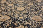 Antique Blue Indian Agra Rug 49171 Field Design Nazmiyal