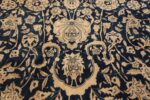 Antique Blue Indian Agra Rug 49171 Horse Shoe Nazmiyal