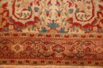 antique ivory persian mishan malayer rug 48611 border Nazmiyal
