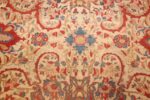 antique ivory persian mishan malayer rug 48611 medallion Nazmiyal
