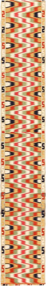 Antique Scandinavian Swedish Flatwoven Kilim Runner Rug 49124 Nazmiyal