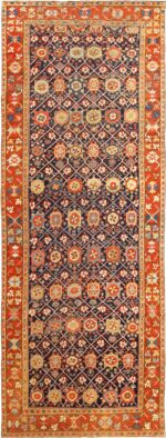 Antique Tribal Northwest Persian Gallery Size Rug 49161 Nazmiyal