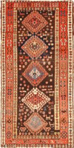 Antique Tribal Persian Kurdish Shabby Chic Rug 49150 Nazmiyal