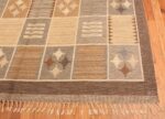 Corner Vintage Scandinavian Swedish Kilim designed by Rakel Callander rug 49129 from Nazmiyal antique rugs collection