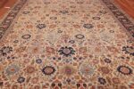 fine antique ivory background persian tabriz rug 49191 field Nazmiyal
