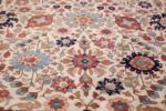 fine antique ivory background persian tabriz rug 49191 shape Nazmiyal