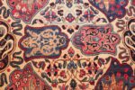 fine beautiful ivory antique persian floral kerman rug 49190 pattern Nazmiyal