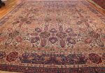 fine beautiful ivory antique persian floral kerman rug 49190 whole Nazmiyal