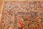 gold background antique persian sarouk farahan rug 49169 corner Nazmiyal