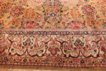 gold background antique persian sarouk farahan rug 49169 side Nazmiyal