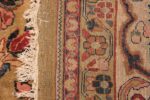 gold background antique persian sarouk farahan rug 49169 weave Nazmiyal