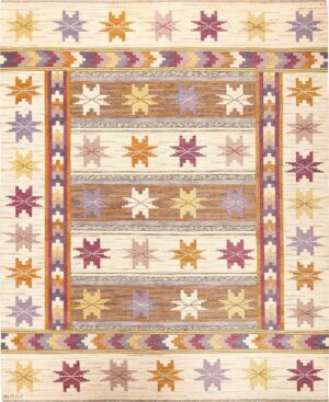 Large Vintage Swedish Marta Maas MMF Scandinavian Rug 49127 Nazmiyal