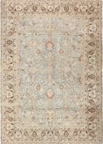Light Blue Fine Antique Persian Khorassan Rug 48924
