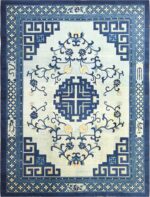 Light Blue Room Size Antique Peking Chinese Rug 49120 Nazmiyal