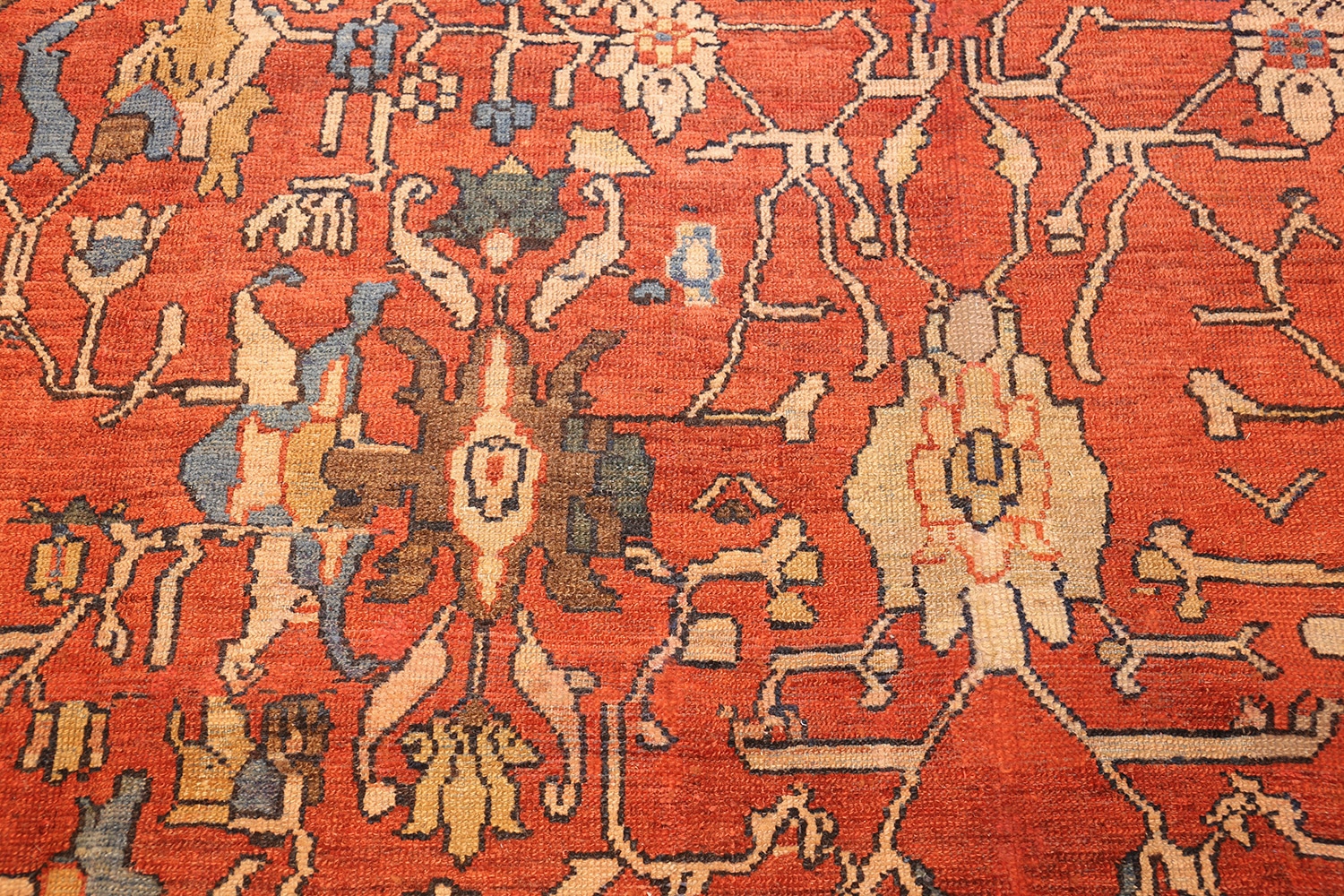 Large Rust Color Antique Persian Sultanabad Rug 50653 by Nazmiyal