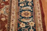 Oversized Antique Persian Sultanabad Rug 49142 Yellow Border Flower Nazmiyal
