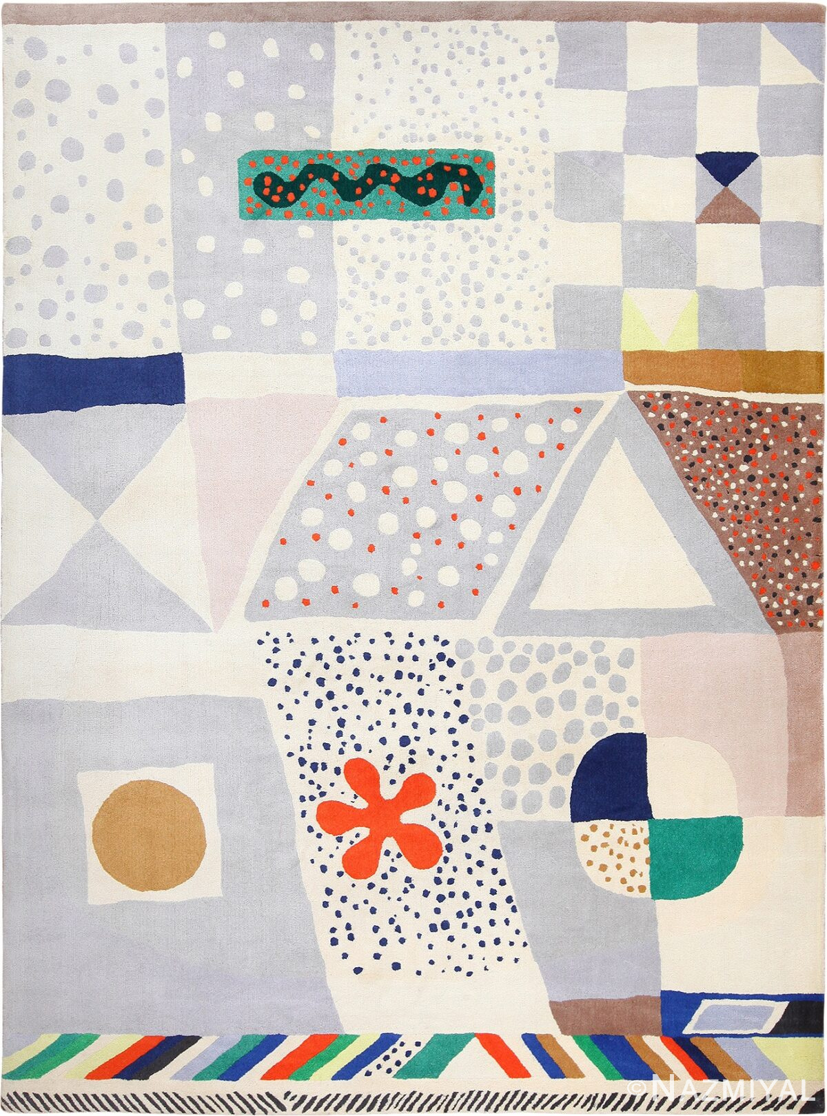Mid Century Scandinavian Rug by Artist Josef Frank 49125 by Nazmiyal Rugs
