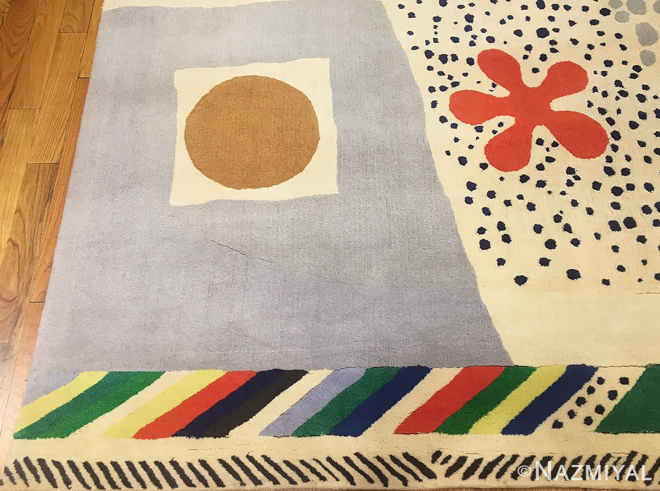 Vintage Scandinavian Rug by Artist Josef Frank 49125 Corner Nazmiyal