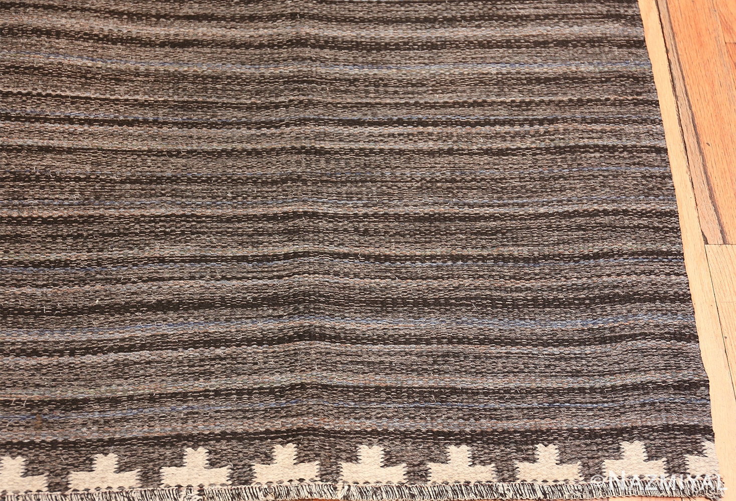 Vintage Scandinavian Swedish kilim rug by Rakel Callander 49130 corner Nazmiyal