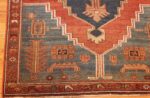 antique tribal persian serapi rug 49208 corner Nazmiyal