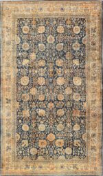 Blue Vase Design Large Antique Persian Kerman Rug 48225 Nazmiyal