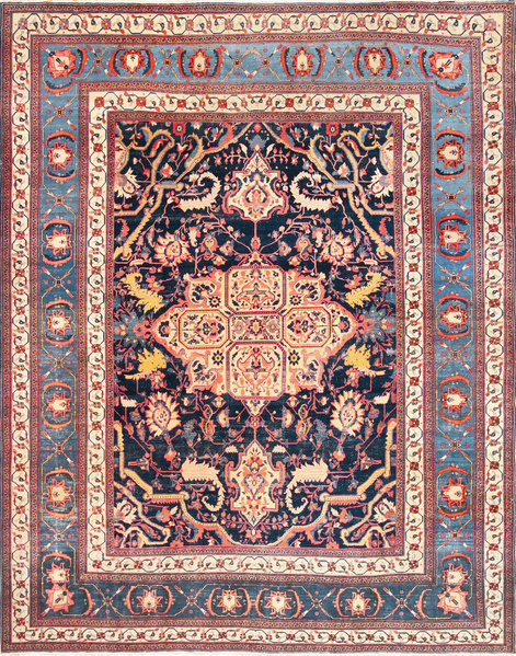 Fine Antique Persian Sarouk Farahan Rug (49107) Fine Antique Persian Sarouk Farahan Rug 49107