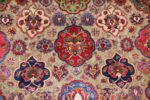 Fine Antique Silk and Metalic Thread Persian Souf Kashan Rug 49205 Field Nazmiyal
