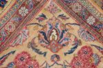 Fine Antique Silk and Metalic Thread Persian Souf Kashan Rug 49205 Knots Woven Nazmiyal