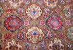 Fine Antique Silk and Metalic Thread Persian Souf Kashan Rug 49205 Medallion Circle Nazmiyal