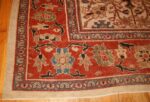 ivory antique persian sultanabad rug 49138 corner Nazmiyal