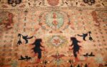 large room size vintage indian agra rug 49186 field Nazmiyal