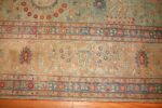 light blue antique persian tabriz rug 49085 border Nazmiyal