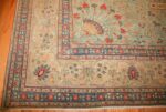 light blue antique persian tabriz rug 49085 corner Nazmiyal