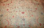 light blue antique persian tabriz rug 49085 field Nazmiyal