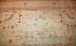 light blue antique persian tabriz rug 49085 top Nazmiyal