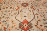 light blue antique turkish oushak rug 49145 center Nazmiyal