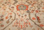 light blue antique turkish oushak rug 49145 design Nazmiyal