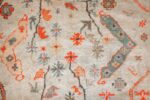 light blue antique turkish oushak rug 49145 pattern Nazmiyal
