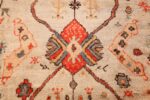 light blue antique turkish oushak rug 49145 red Nazmiyal